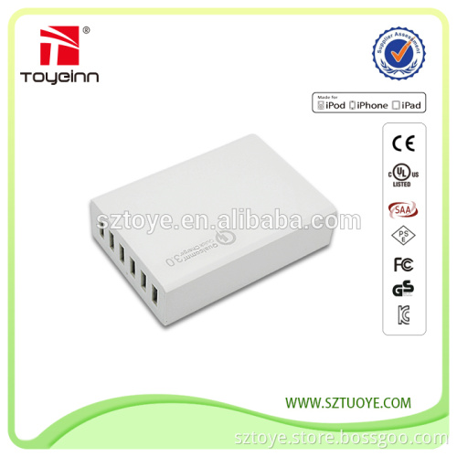 Factory oem charger QC3.0 usb 6 port fast charger